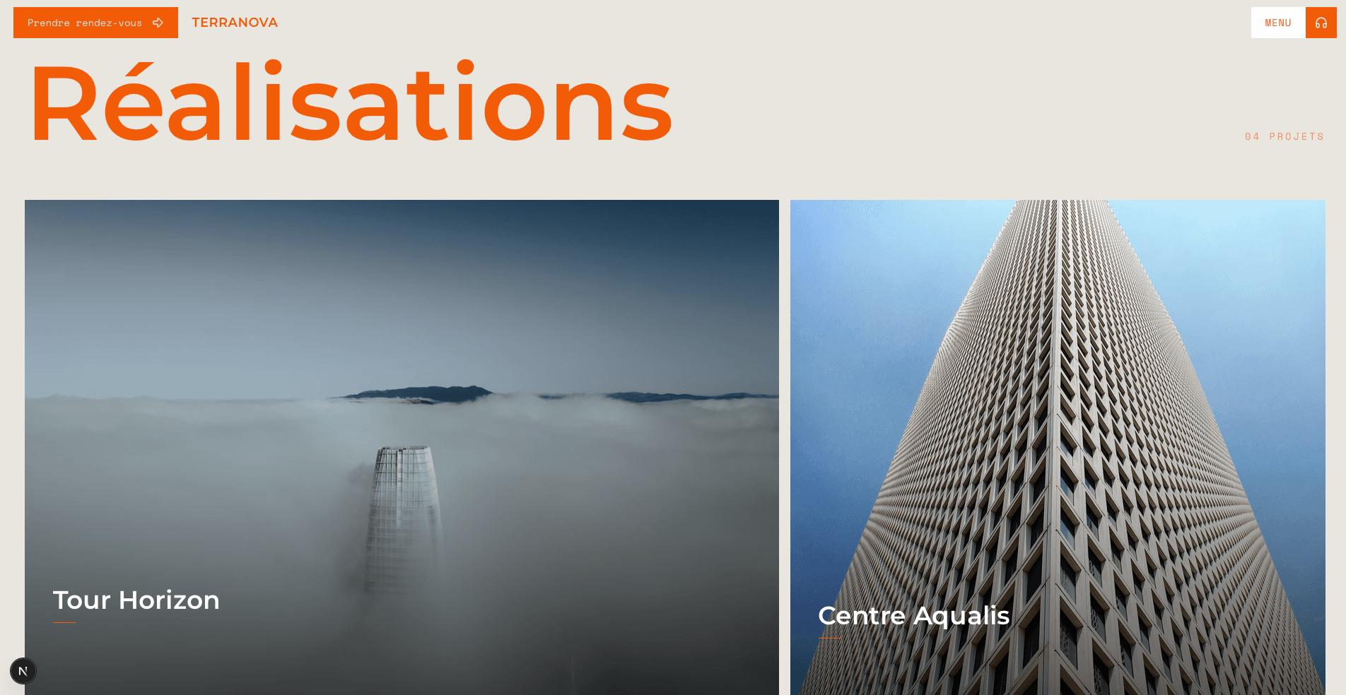 Bloc contenu : textes, visuels et respiration entre les sections
