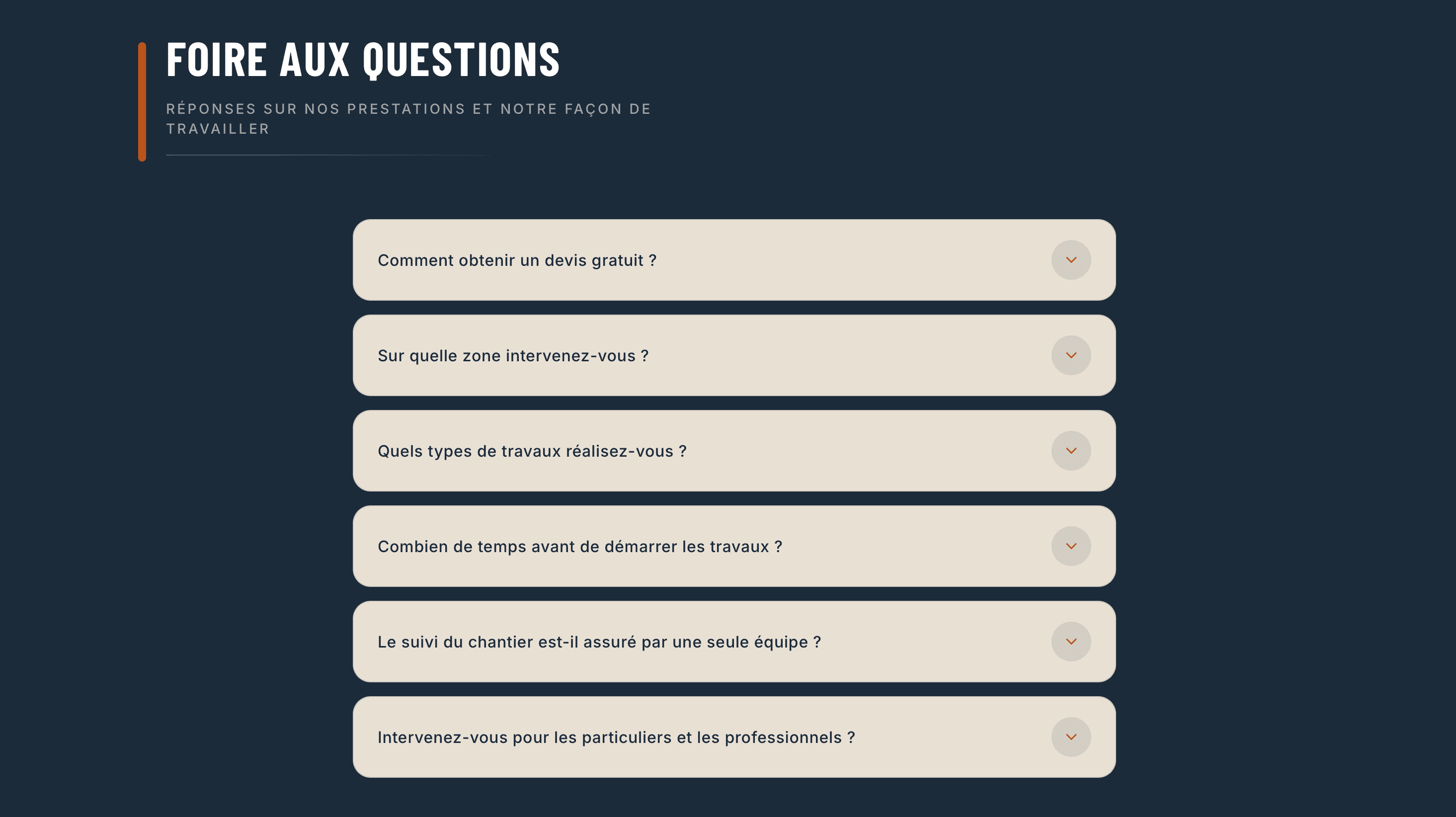 Vue complémentaire du site : navigation ou pied de section